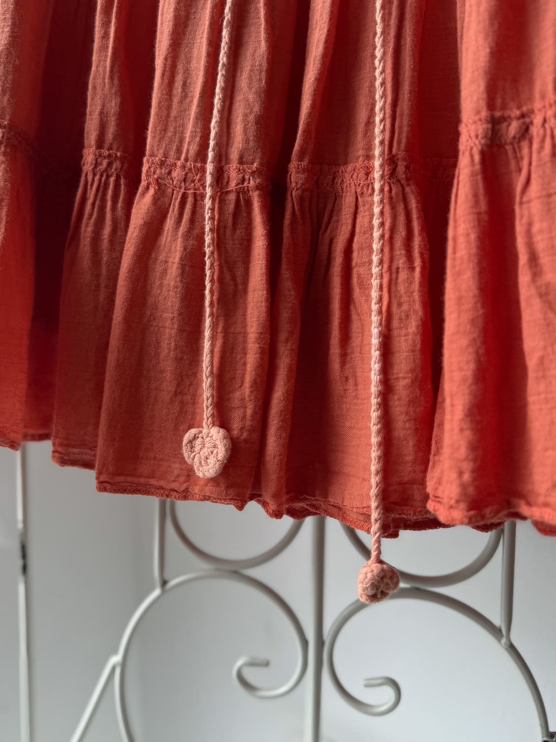 Crochet Belt Gradation Linen Skirt 0375 상품이미지3