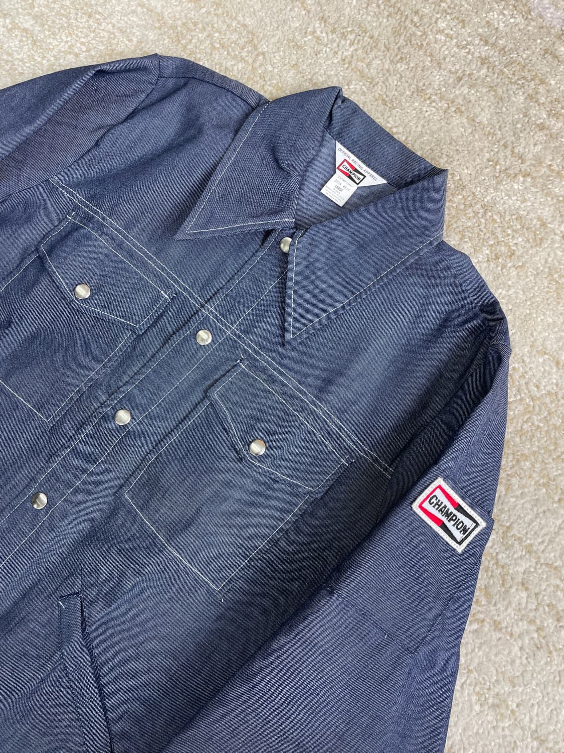 [L] 70s 데드스탁 USA champion 챔피온 스파크 데님 자켓 상품이미지2