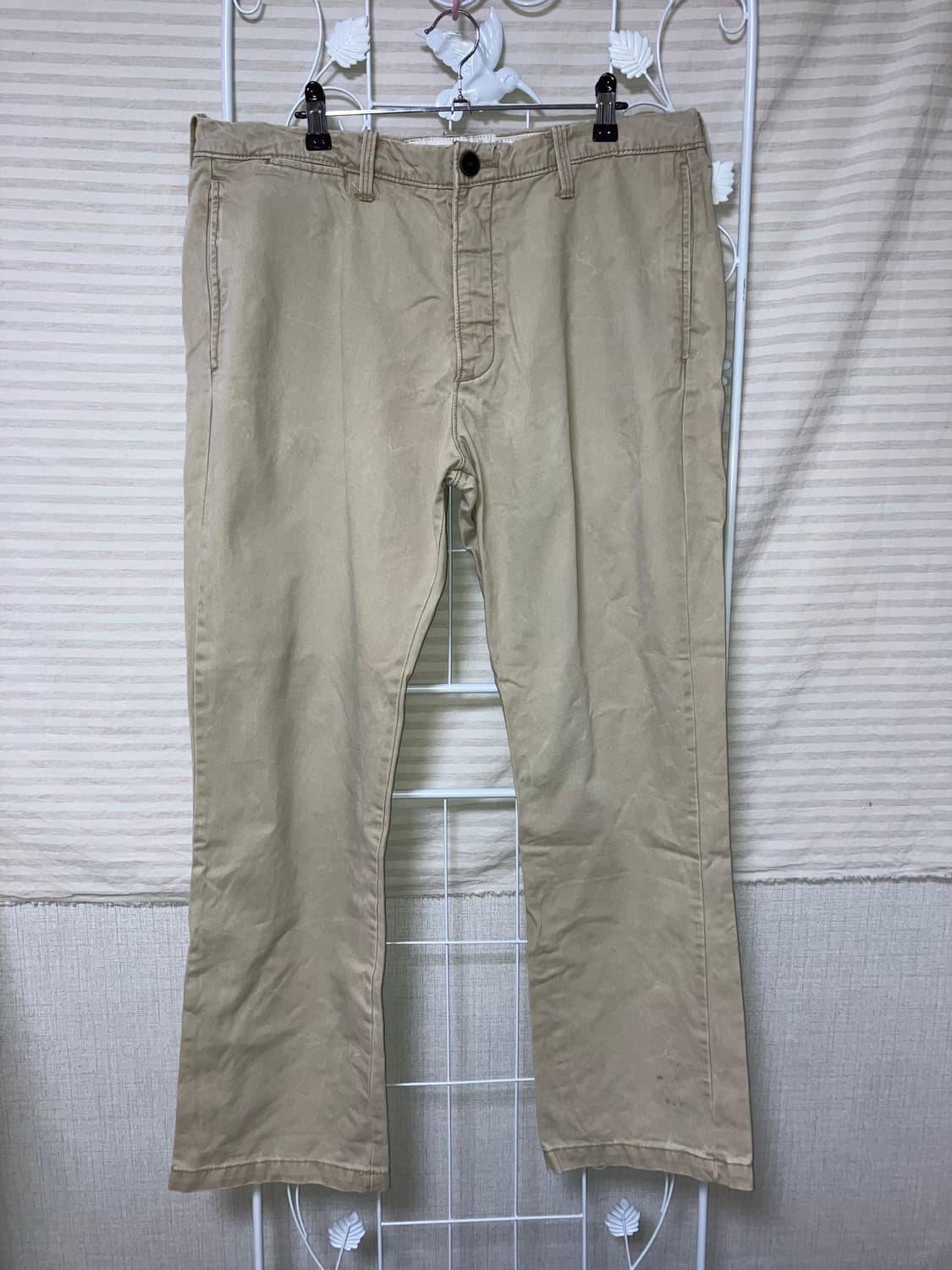 빈티지 아베 크롬비 베이지 데님 팬츠 y2k 스트릿 갸루 펑키 일본빈티지 상품이미지1