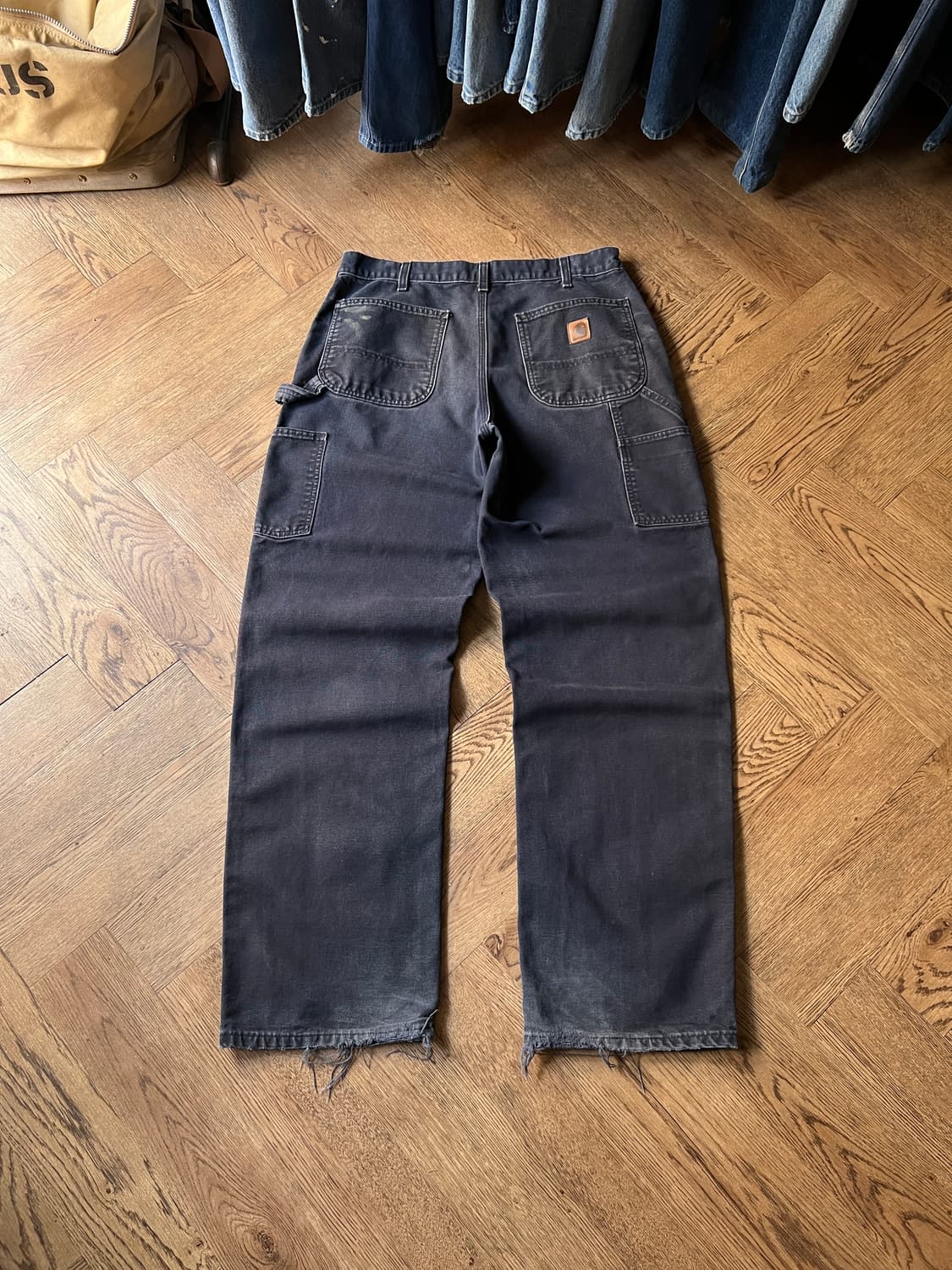 [34]칼하트 USA 빈티지 페이딩 미드나잇 네이비 싱글니 워크 팬츠 상품이미지2