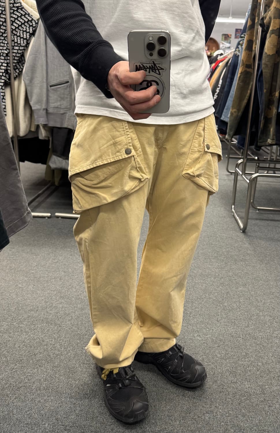 L)Westborne vintage 자수 디테일 베이지 카고팬츠 상품이미지2