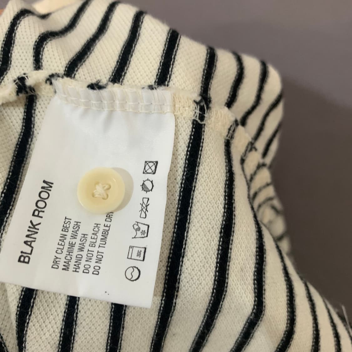 3 블랭크룸 스트라이프 단가라 PK 반팔 카라티 상품이미지5