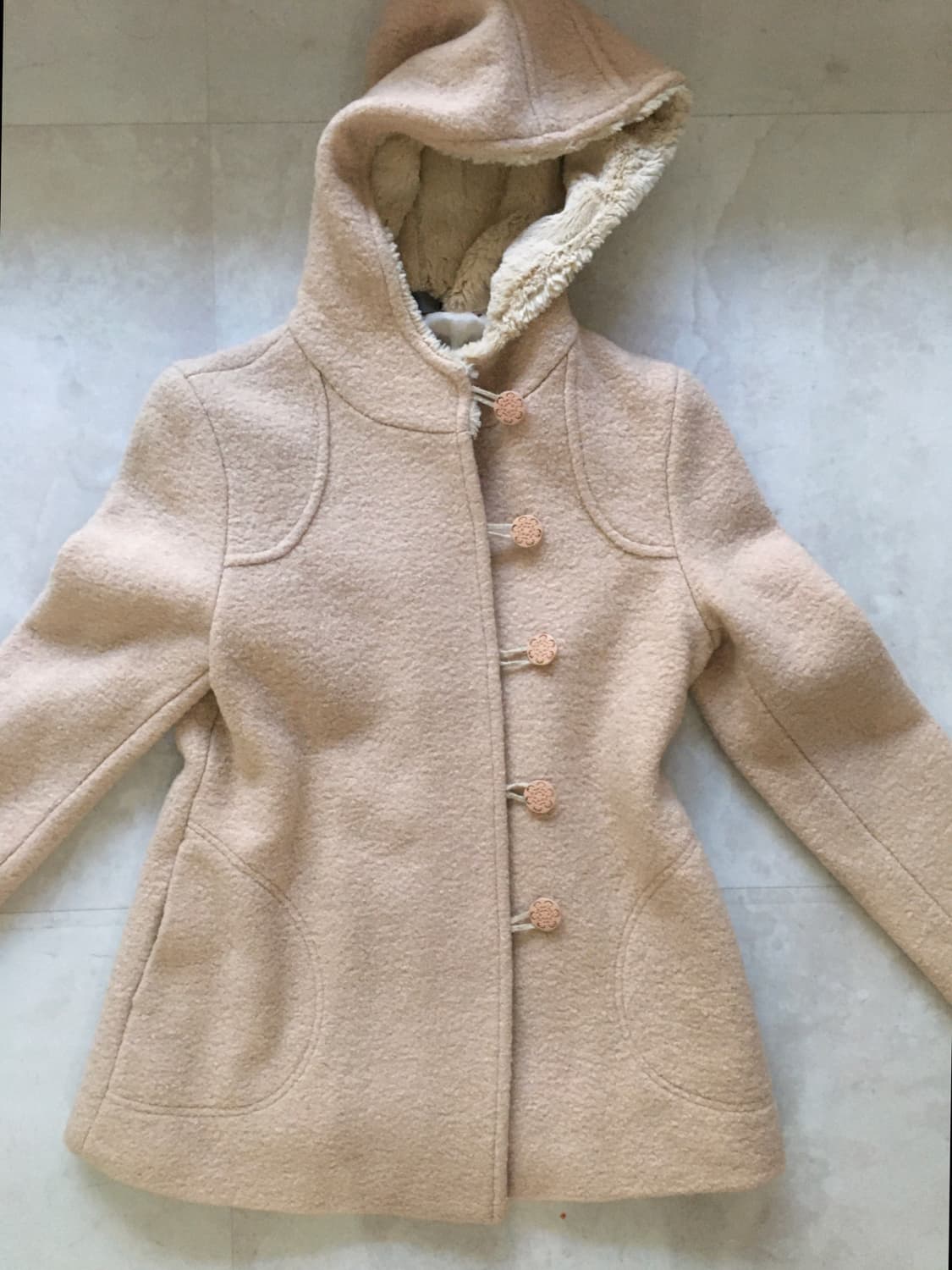 울 100% 일본 빈티지 모리 코트 상품이미지1