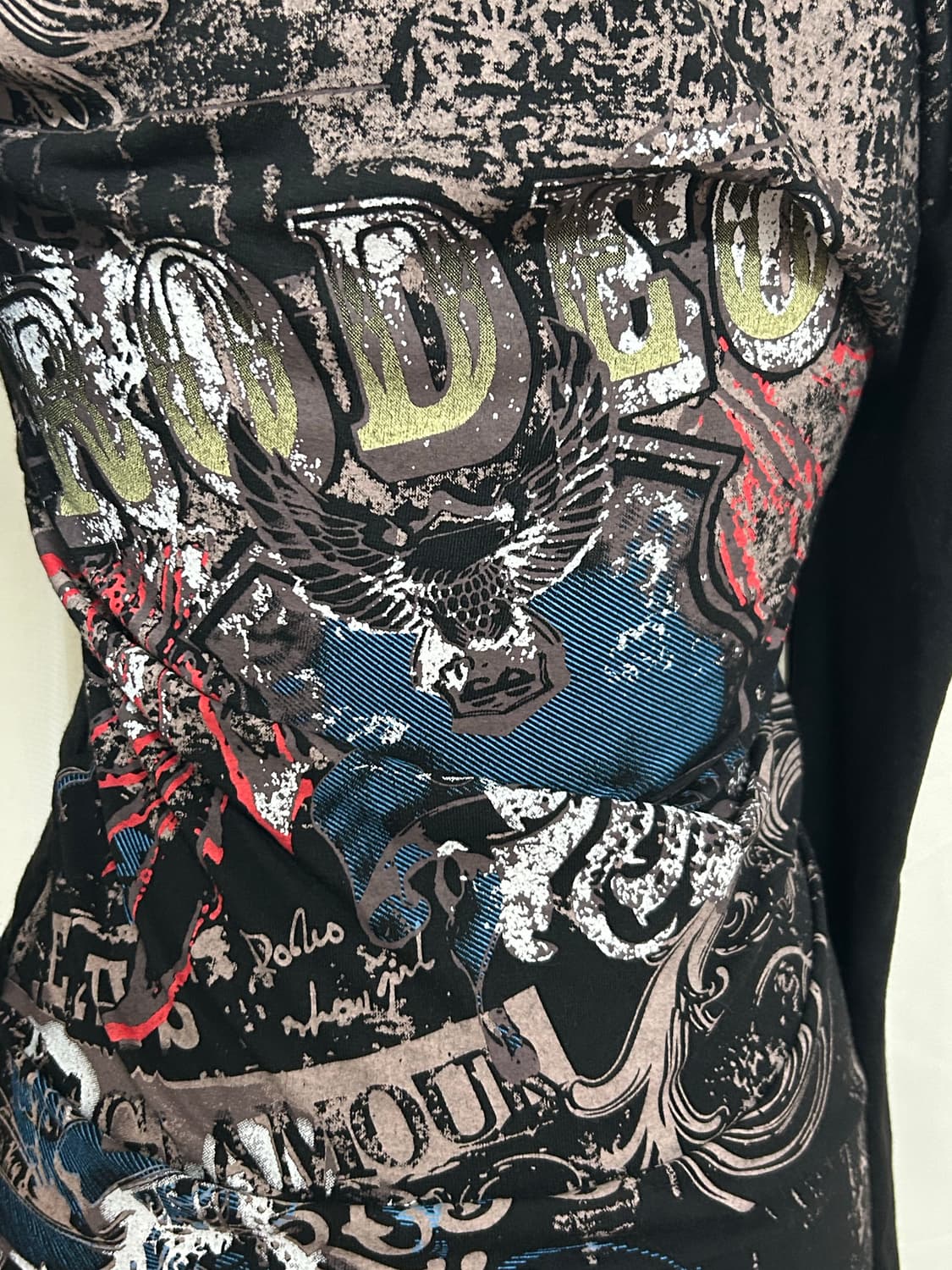 MKR 펑크 셔링 디테일 큐빅 스터드 롱슬리브 원오프 상품이미지4