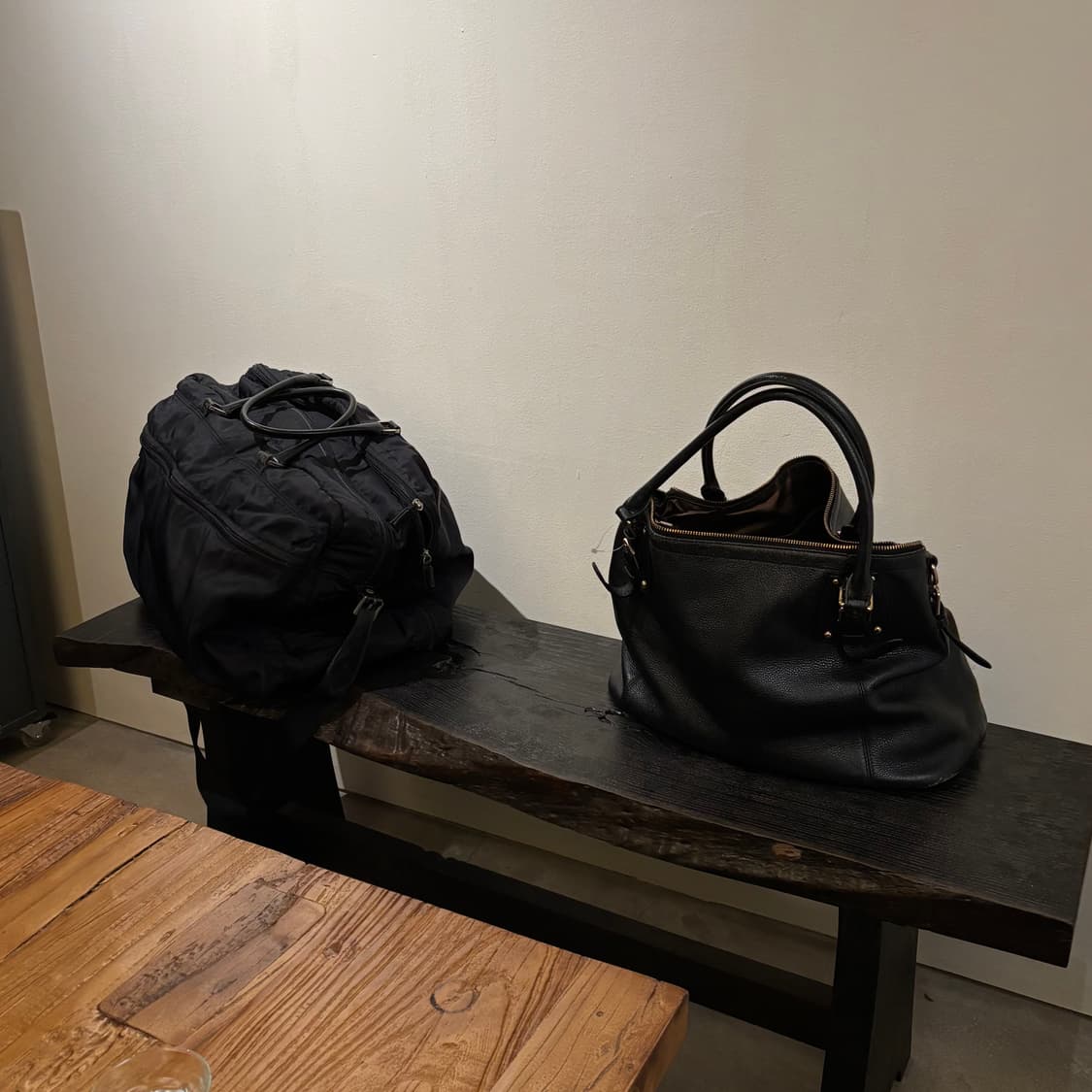 vtg nylon/leather trmming big boston bag 상품이미지5