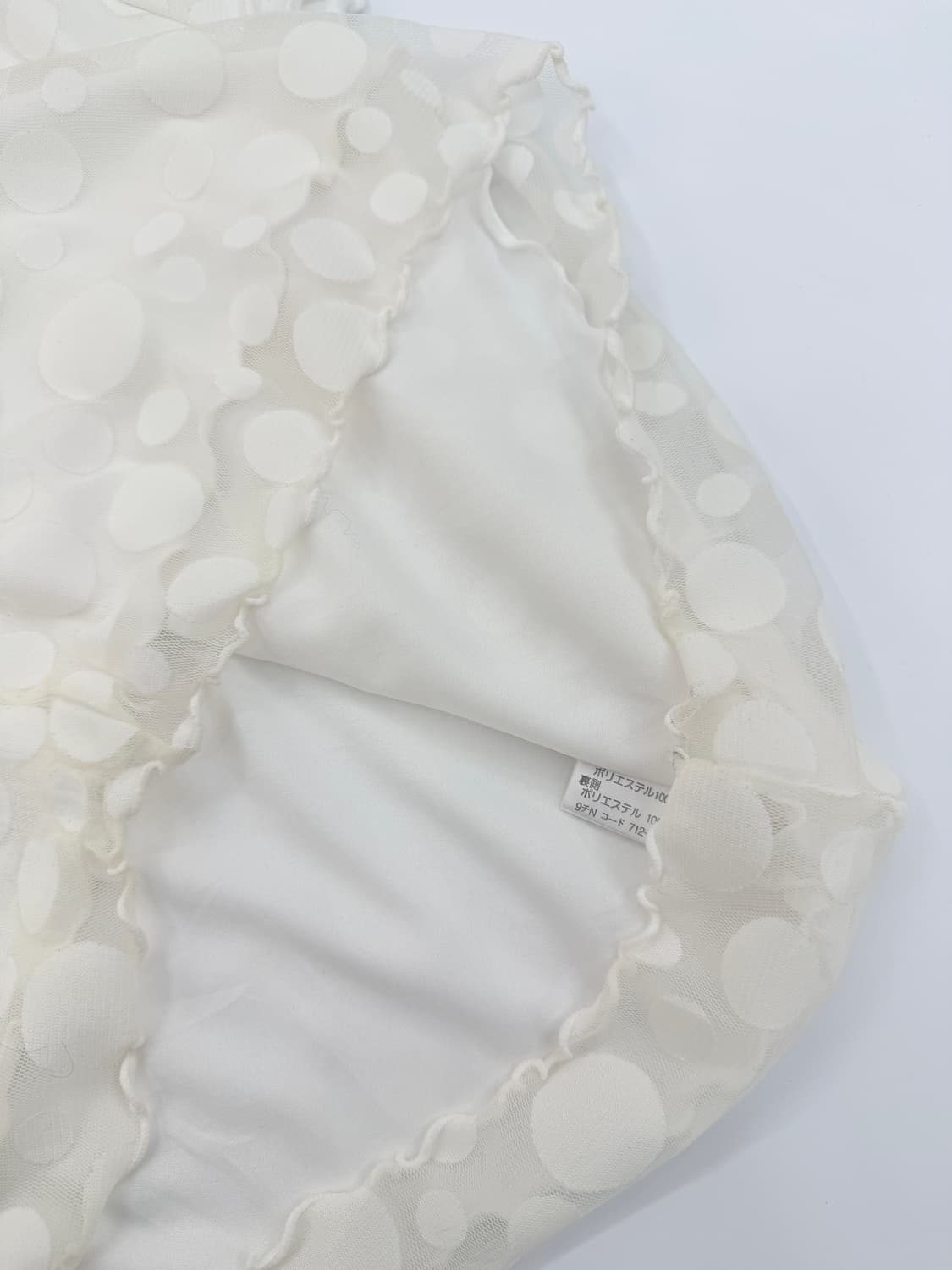 빈티지 GIVORES 화이트 도트 레이스 블라우스 상품이미지5