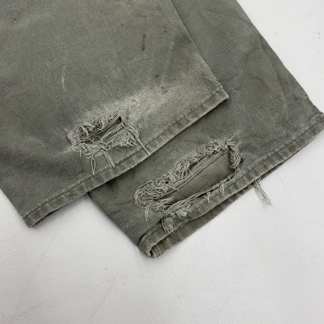 칼하트 OG 모스그린 빅사이즈 가죽패치 카펜터 덕캔버스 워크팬츠 상품이미지9