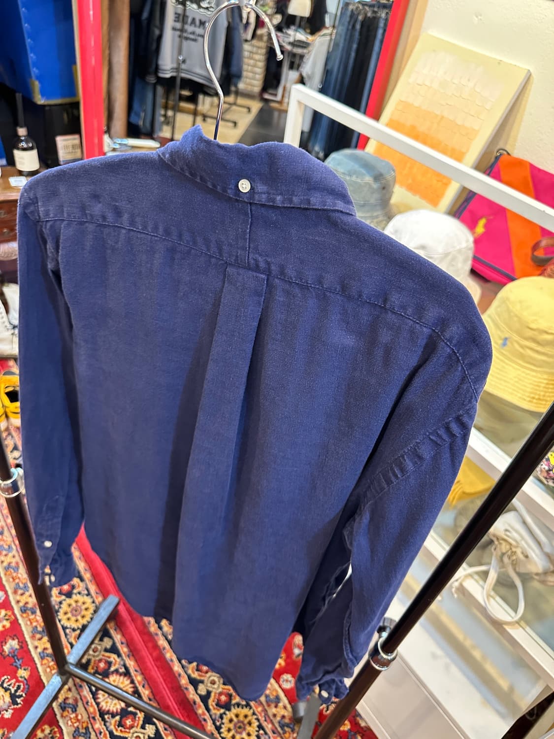 폴로 랄프로렌 린넨 혼방 셔츠 딥블루 M 상품이미지8