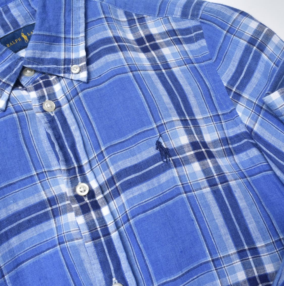 폴로랄프로렌 린넨 체크 셔츠 xs 상품이미지4
