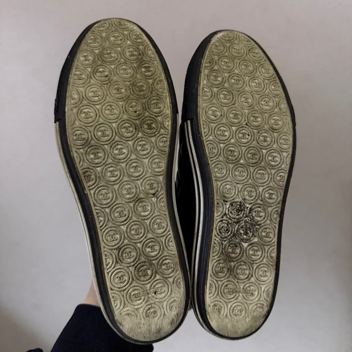 샤넬 여성 로고 가죽 단화 스니커즈 37.5 (여성 245) 상품이미지6