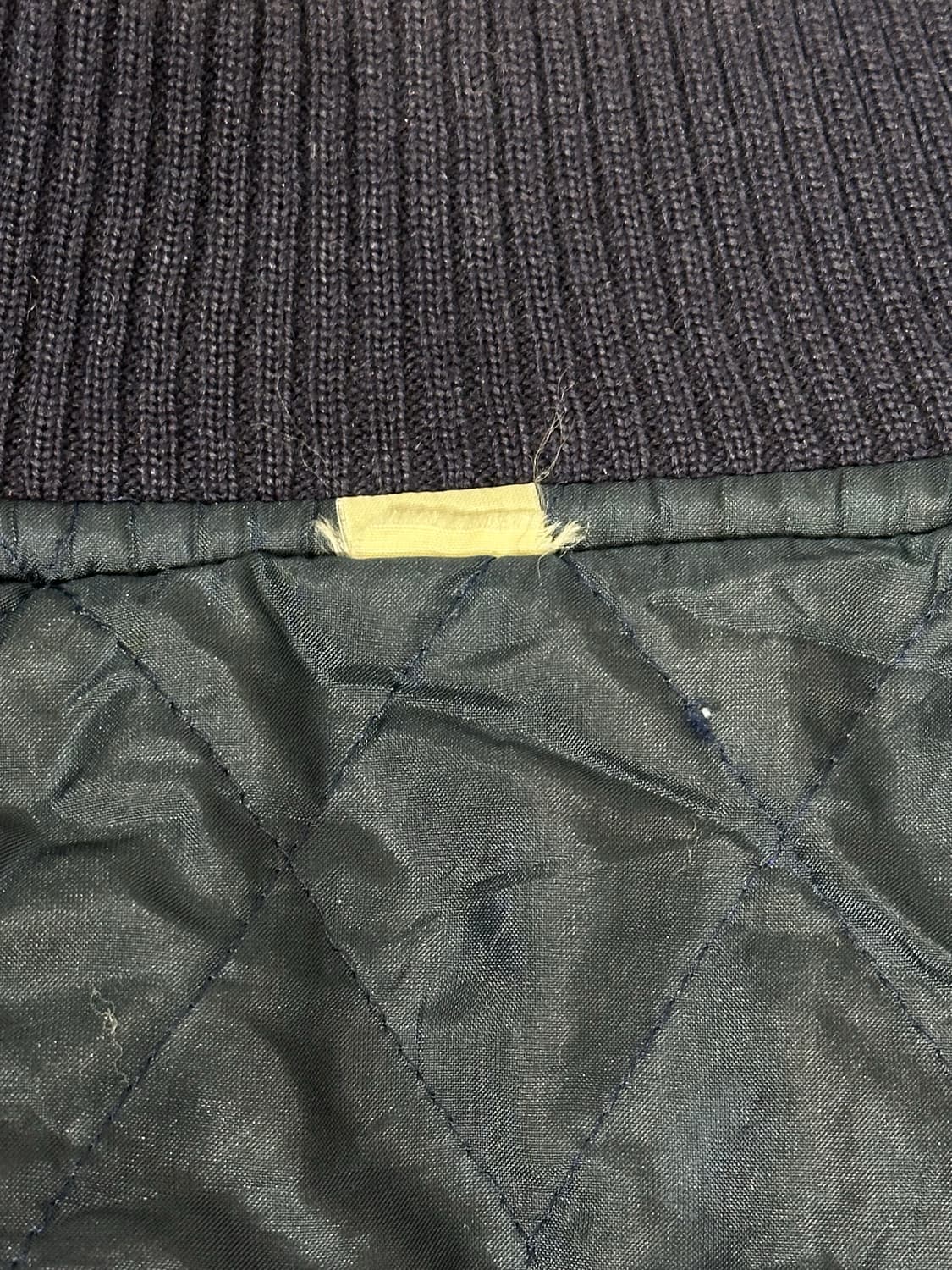 일본 빈티지 블랙 자수 가죽 레더 바시티 스타디움 자켓  상품이미지7