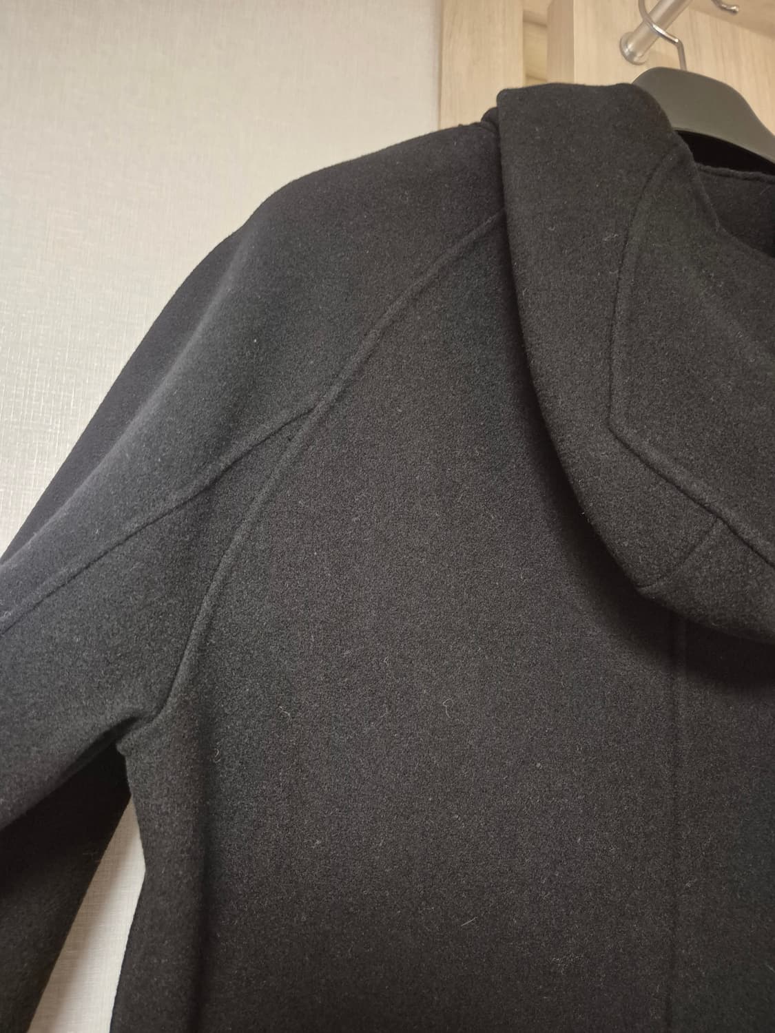 고급 울하프코트 후드집업핸드메이드 상품이미지9