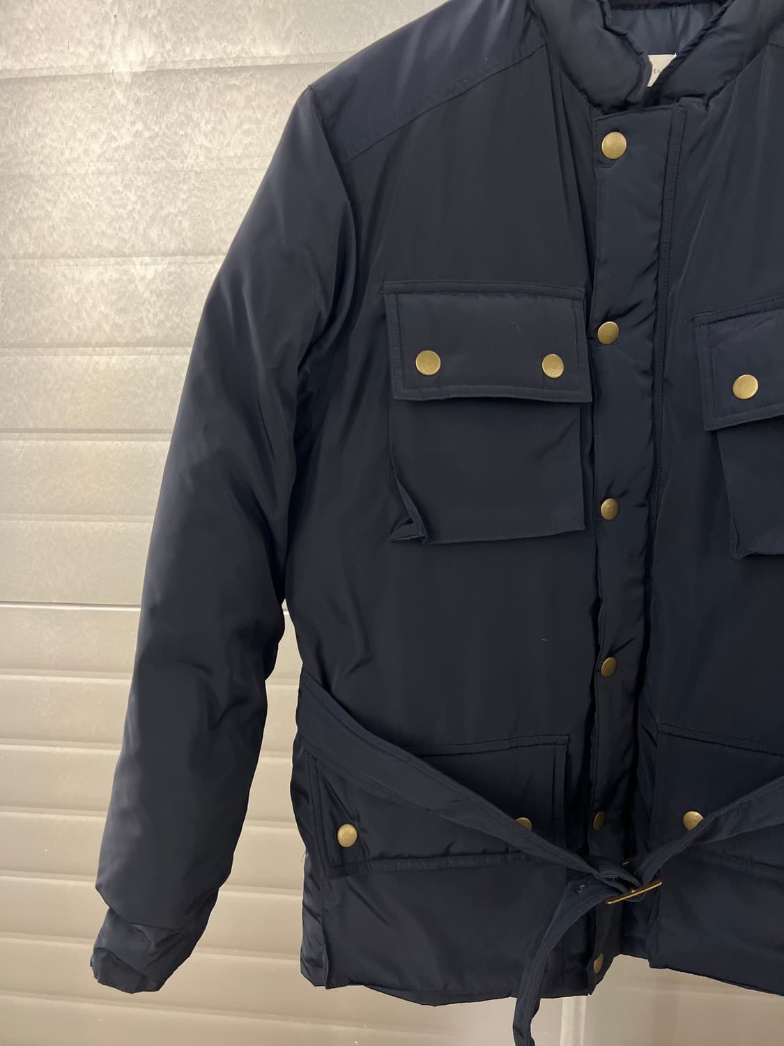 클래식 벨티드 네이비 패딩 자켓 105 사이즈 상품이미지3