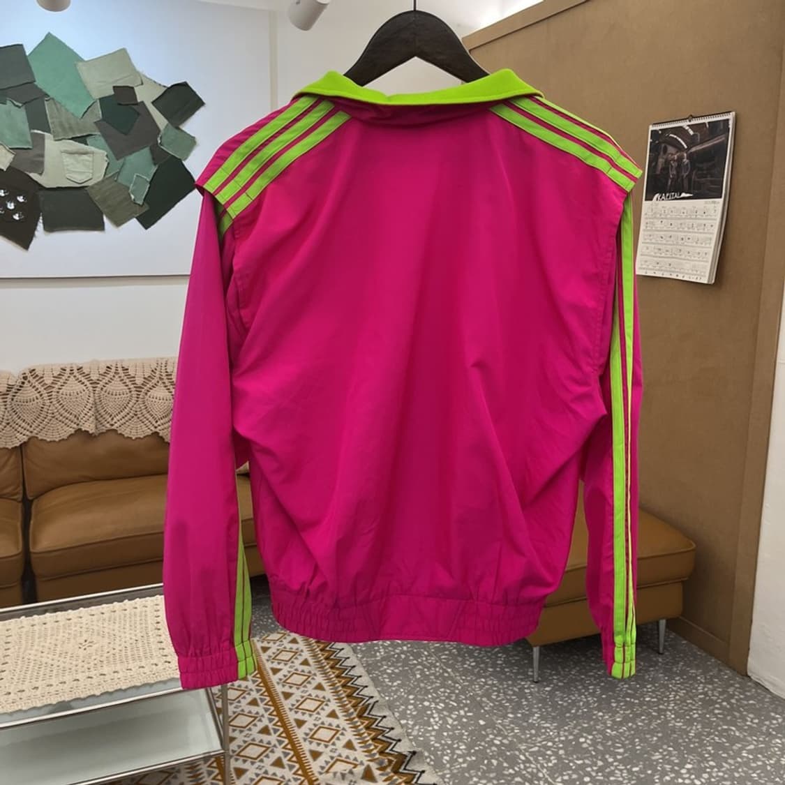 아디다스 Y2K 90's 레트로 네온핑크 바람막이 자켓 95 C10641 상품이미지4