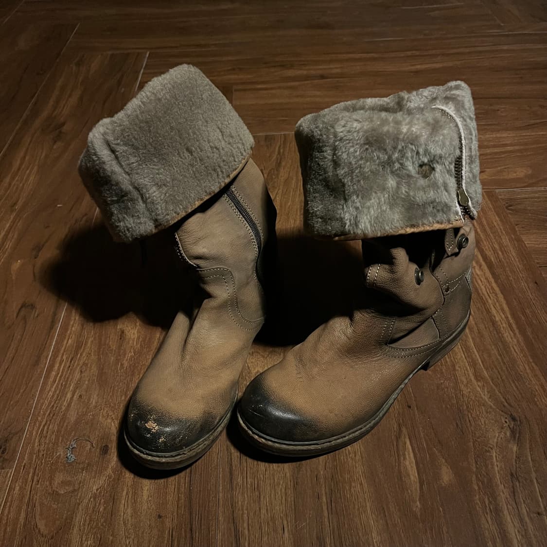 MANAS leather fur boots 상품이미지4