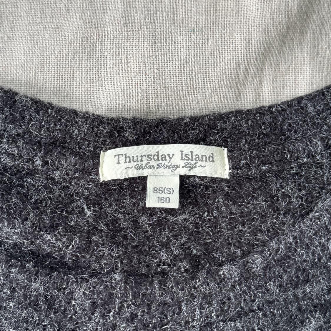 써스데이아일랜드 믹스 니트 원피스 S 상품이미지5