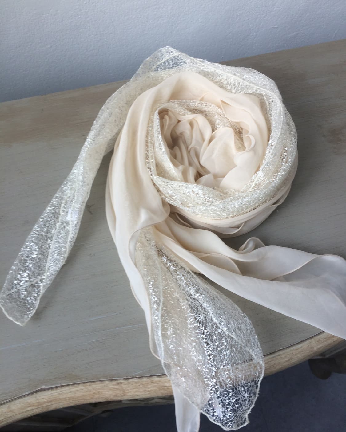 lace trimming scarf 상품이미지1