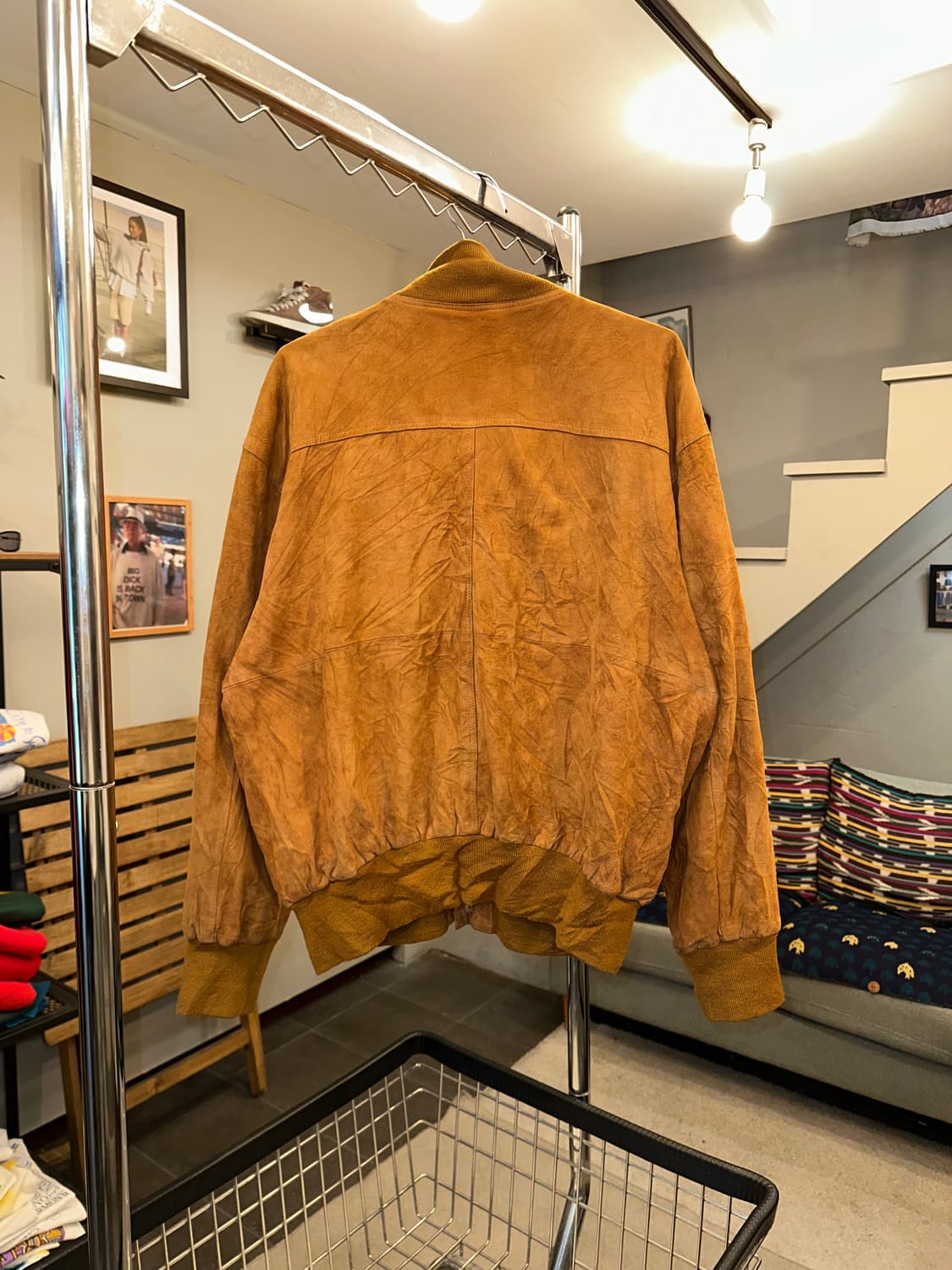 Old Euro genuine leather suede jacket 상품이미지10