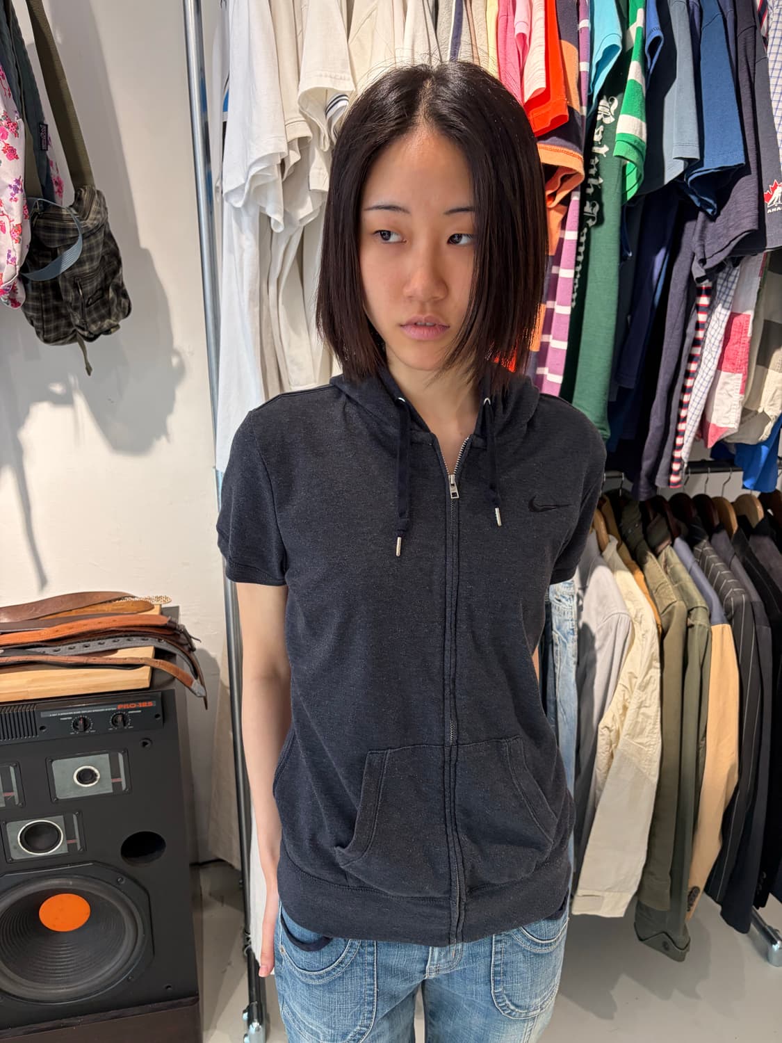 Nike 슬림핏 반팔 후드 집업 XS 상품이미지4