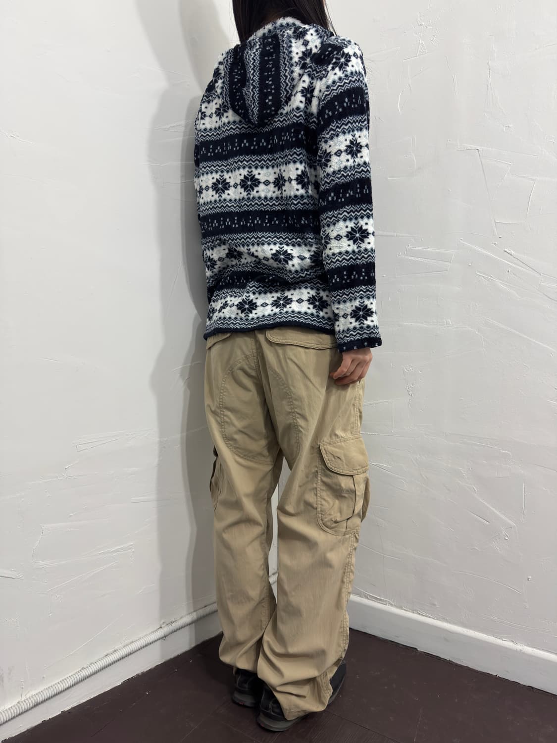 winter pattern hood fleece 상품이미지5