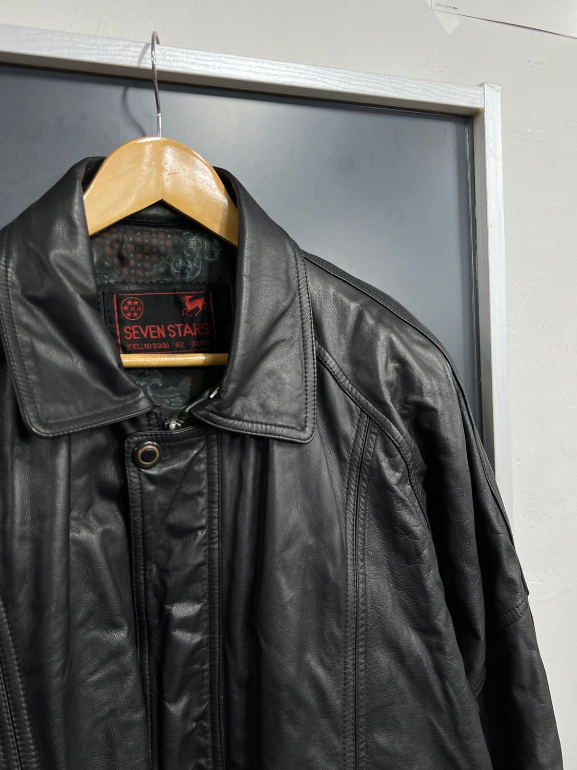 90‘s Vitnage 세븐스타 빈티지 사파리 양가죽 레더 자켓 상품이미지2