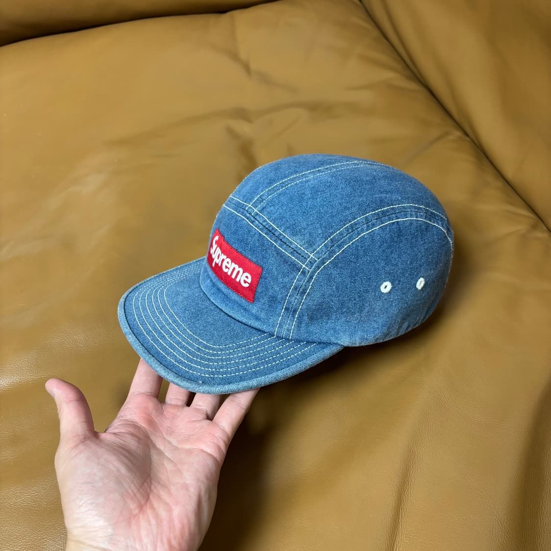 Supreme 슈프림 데님 캠프캡 모자 (Washed Denim) 상품이미지4