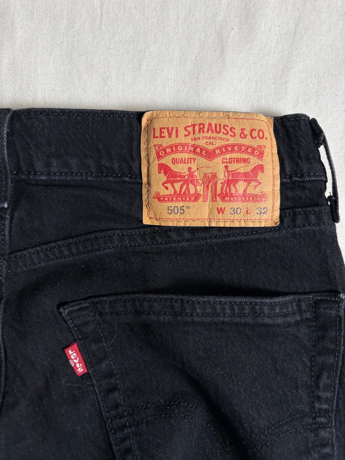 Levis 리바이스 블랙 데님 혼방 팬츠 W30 L32 상품이미지4