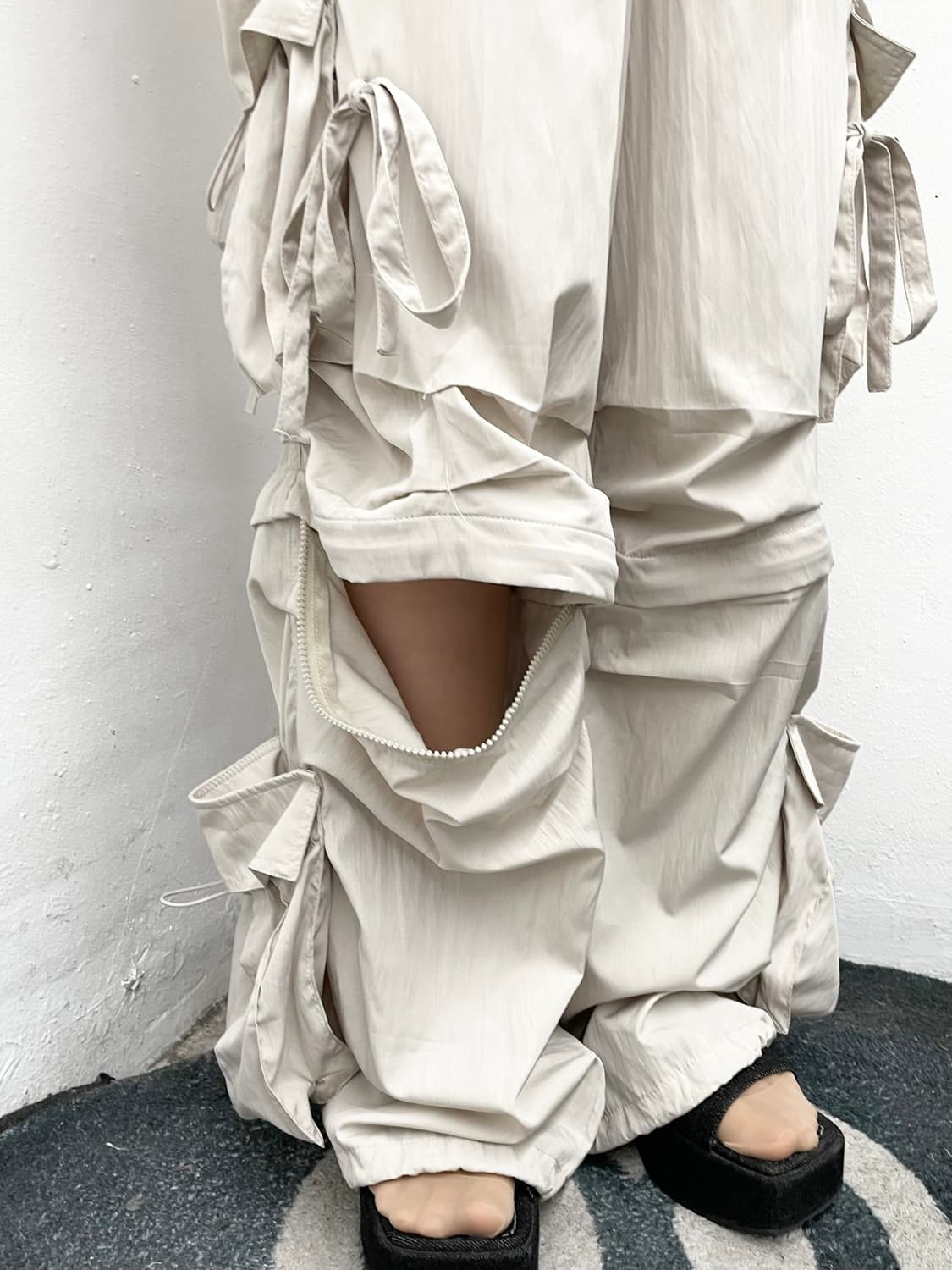 페어리 핀턱 리본 절개 카고팬츠🥨 *레어 상품이미지4