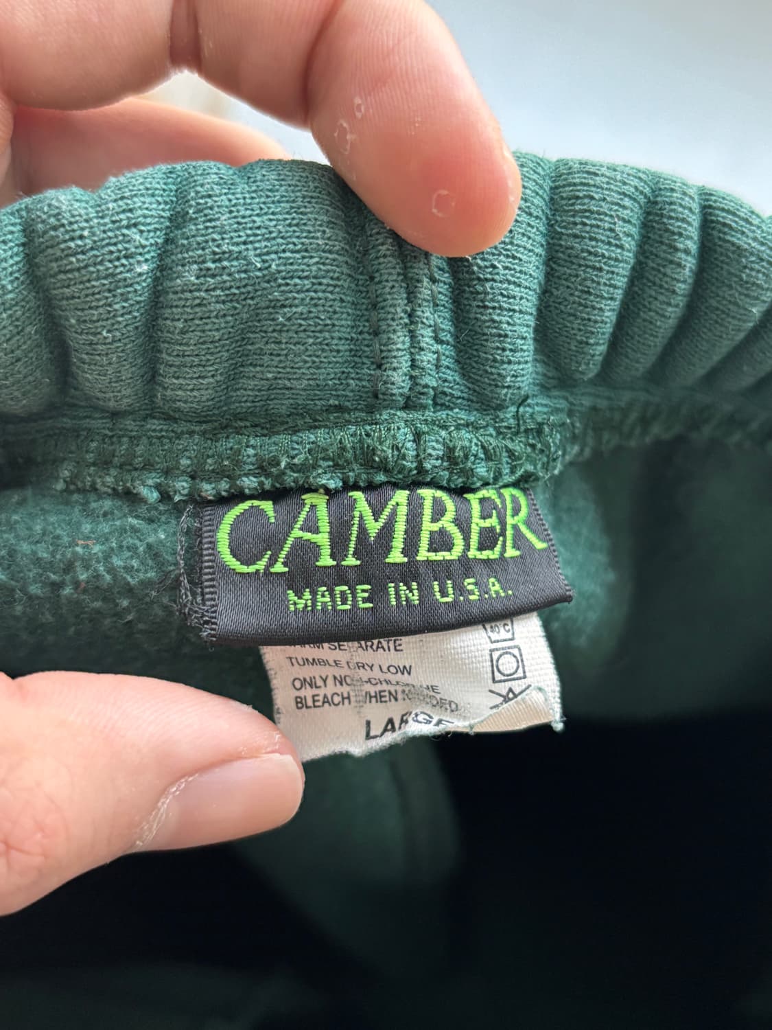 MADE IN USA 캠버 스웻팬츠 그린 L 상품이미지3