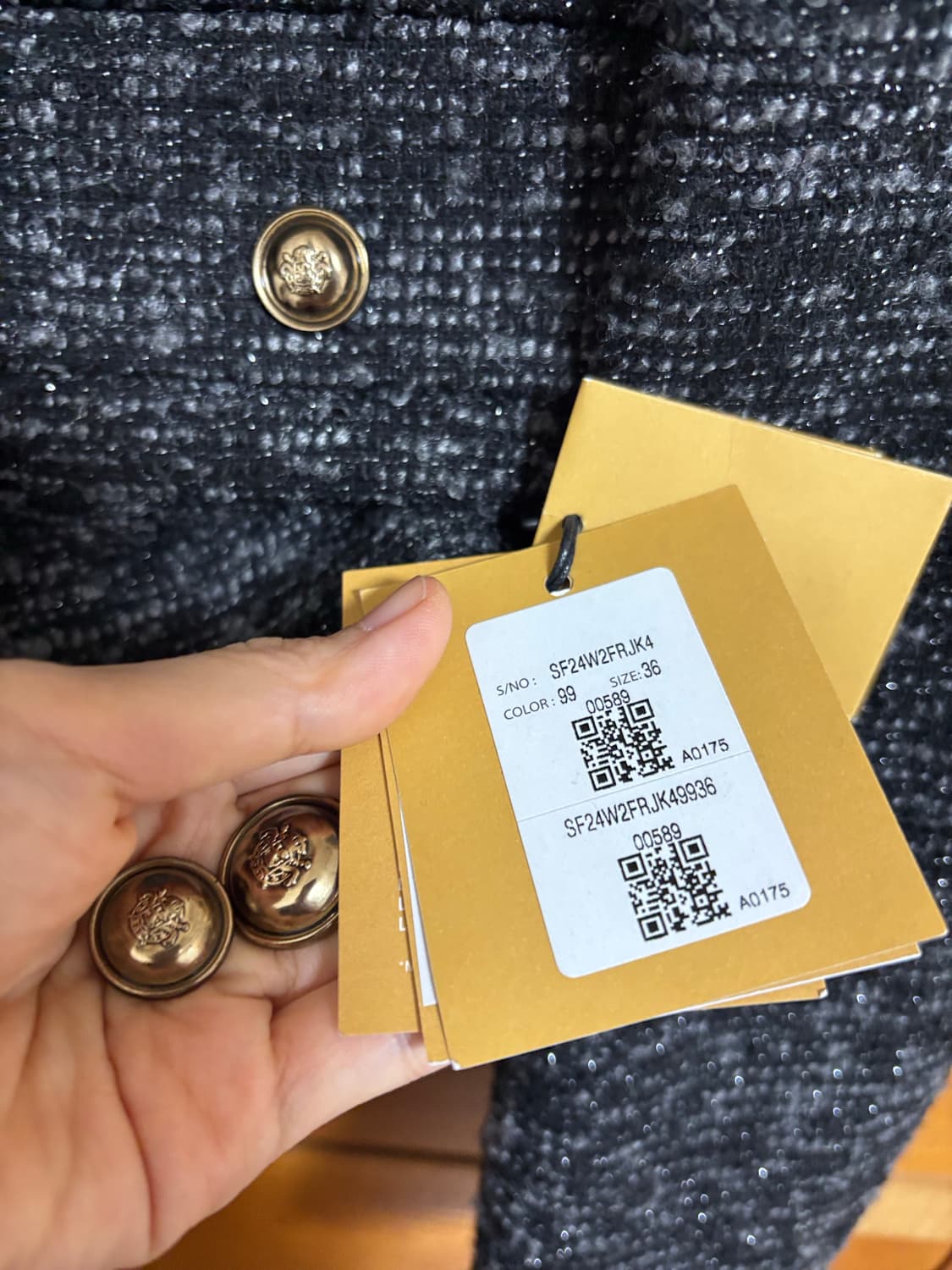 Sandro 산드로 트위드 자켓 36 상품이미지5