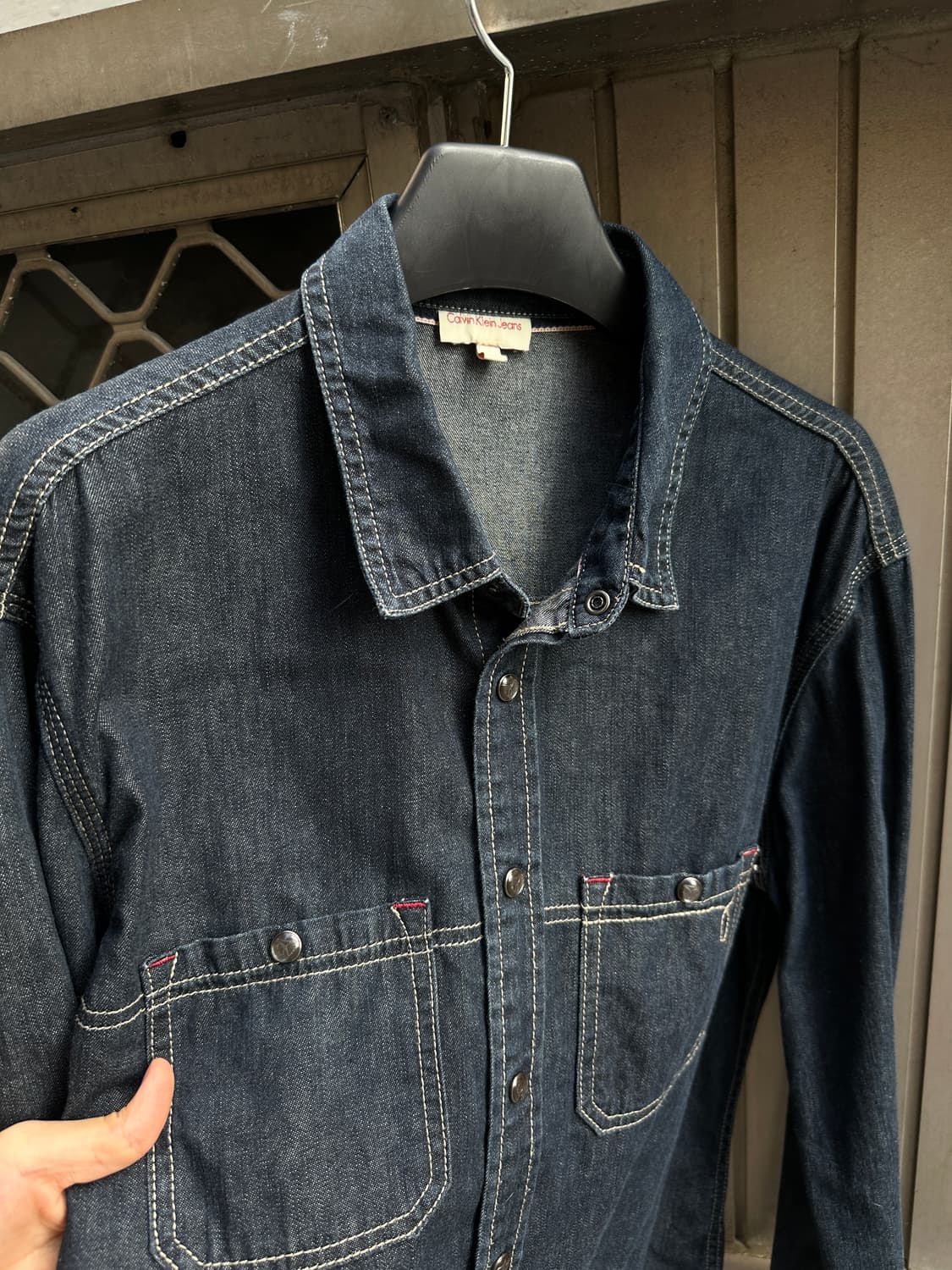 Calvin Klein Jeans snap button shirts 상품이미지4
