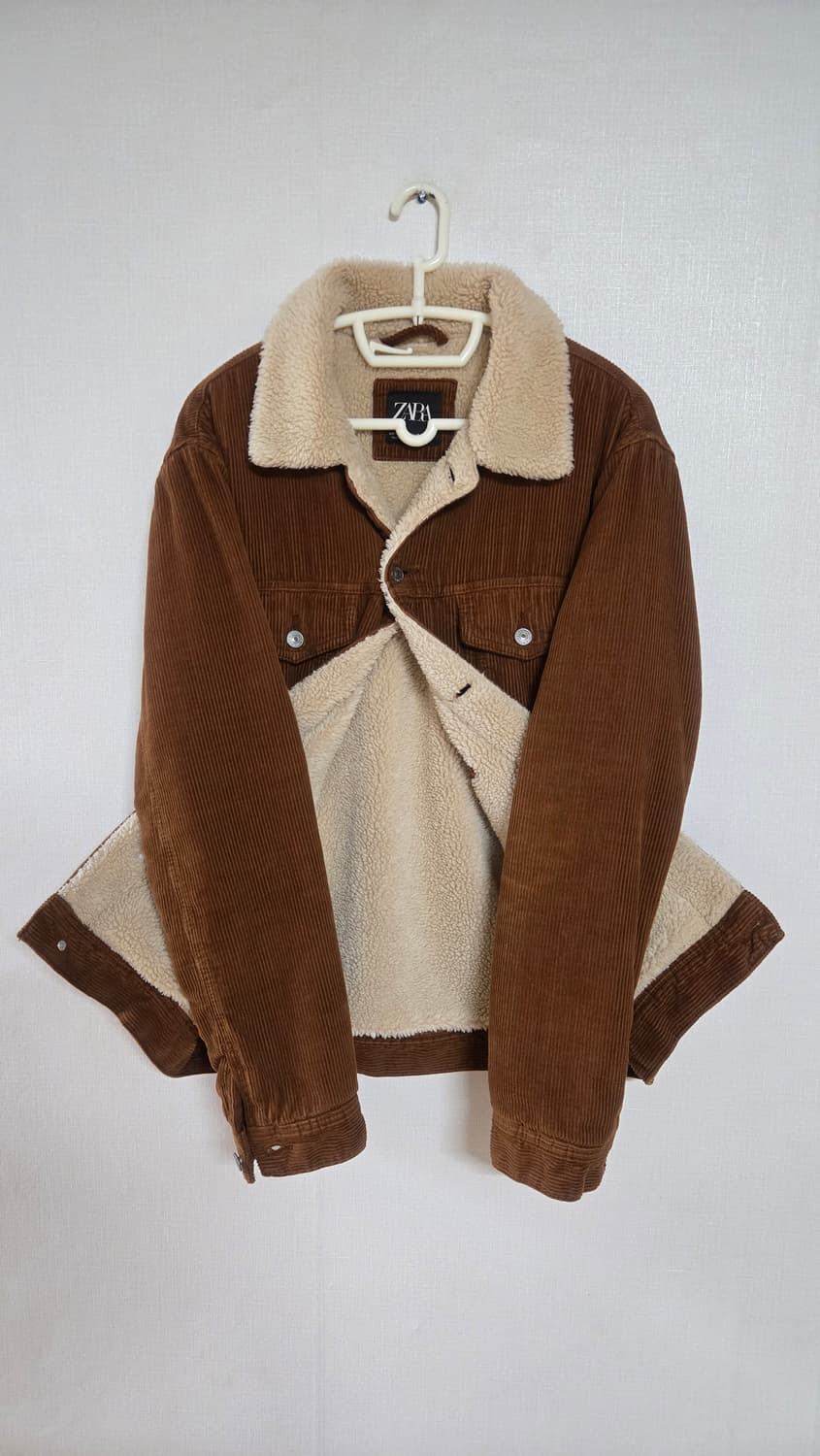 (ZARA)자라 코듀로이 쉐르파 트러커 자켓, 남성겨울자켓 상품이미지2