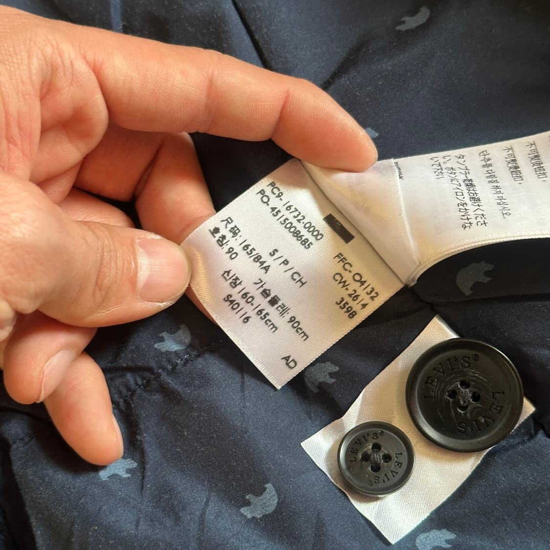 Levi’s navy wool pea coat 상품이미지10