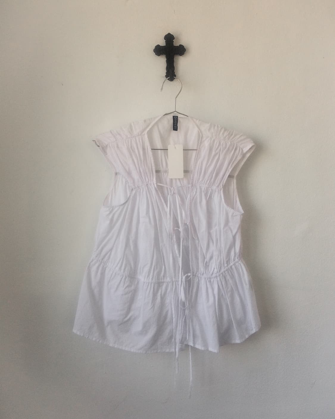Shirring point tied vest 상품이미지1