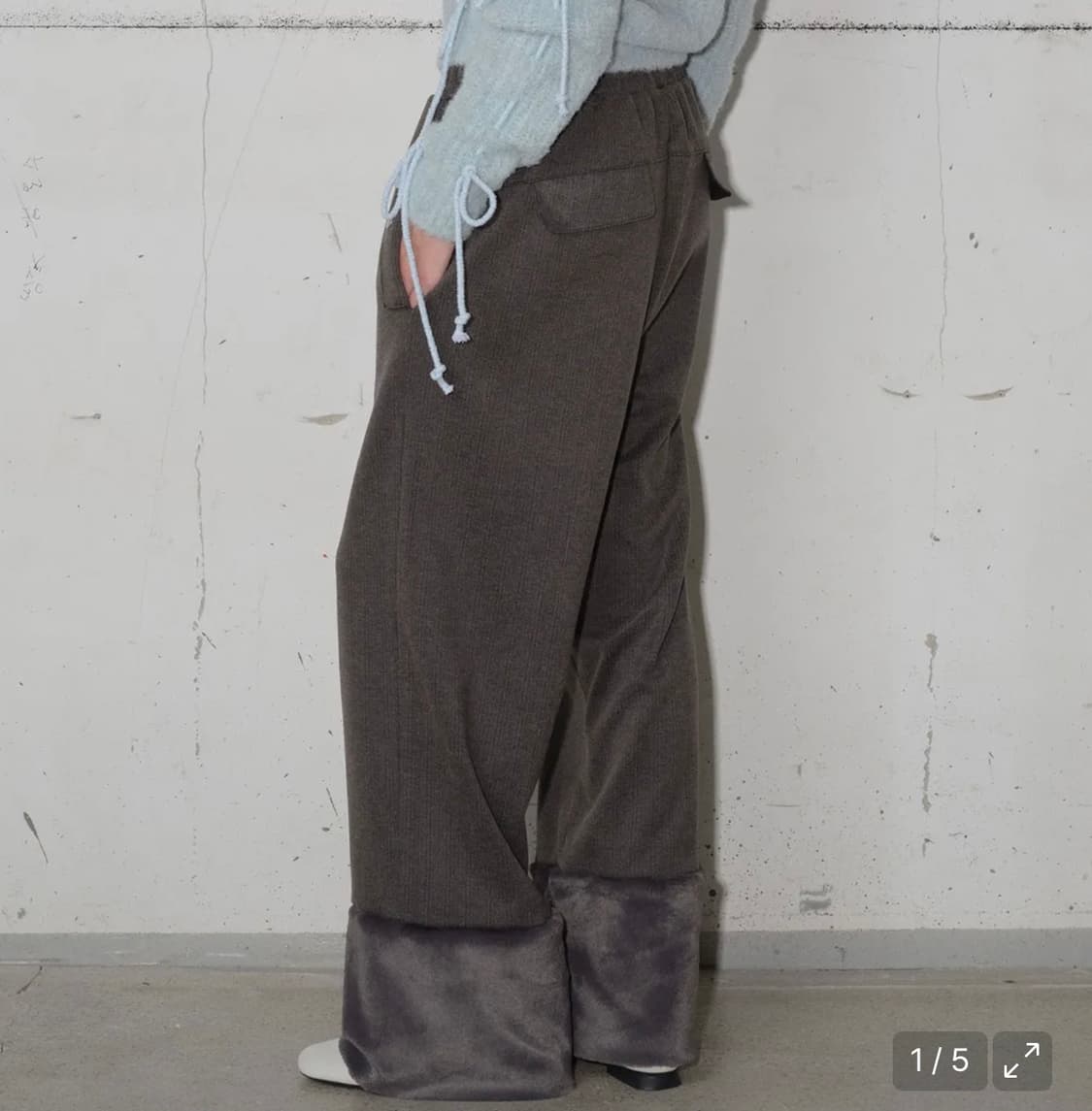 타입서비스 퍼 트림 팬츠(차콜) 상품이미지1