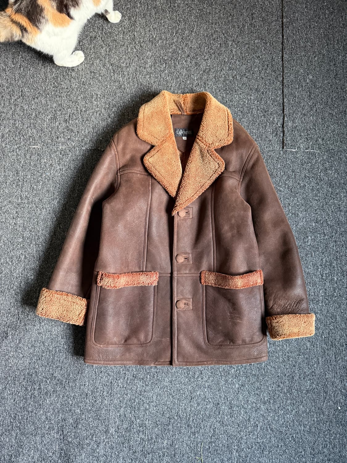 LAPOMME 90s 양가죽 무스탕 상품이미지6