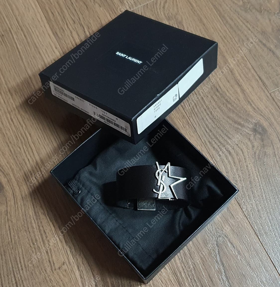 생로랑 스타 모노그램 레더 팔찌 M 상품이미지9