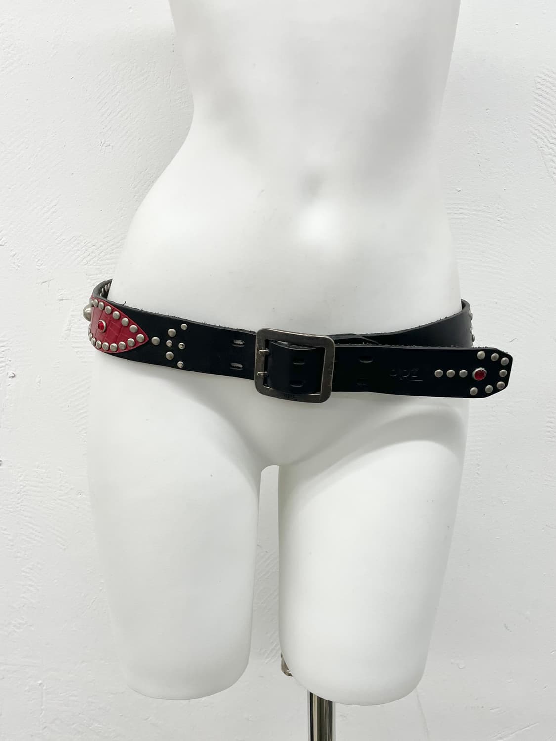 리얼레더 웨스턴 스터드 버클 벨트 상품이미지2