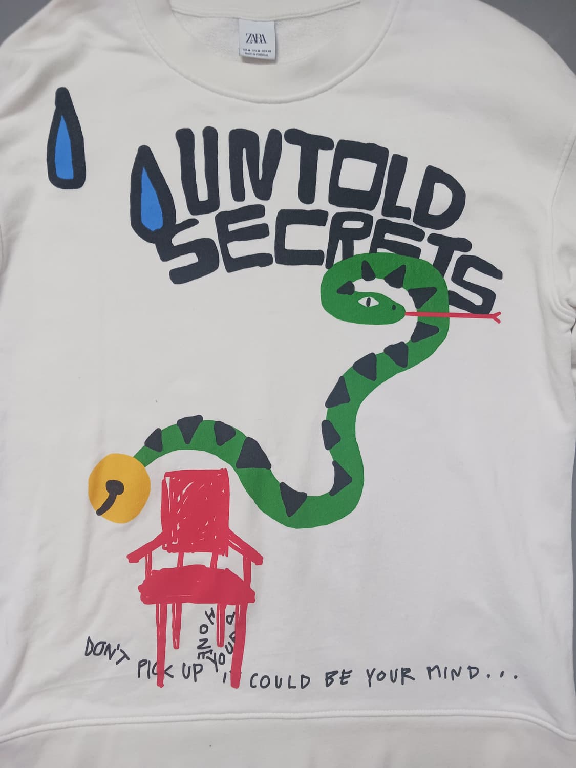 [M] 자라 앱스트랙트 그래픽 맨투맨 스웨트셔츠 상품이미지3