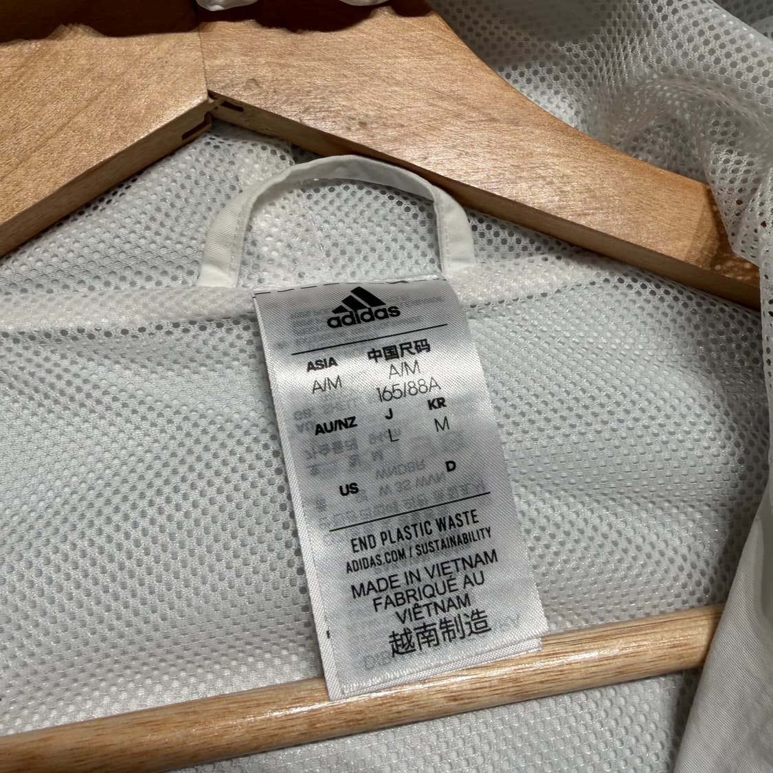 아디다스 여성 크롭 바람막이 L 화이트 상품이미지3