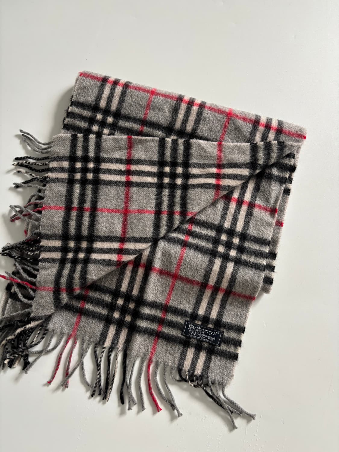 Burberry 버버리 그레이 캐시미어 노바체크 머플러 상품이미지2