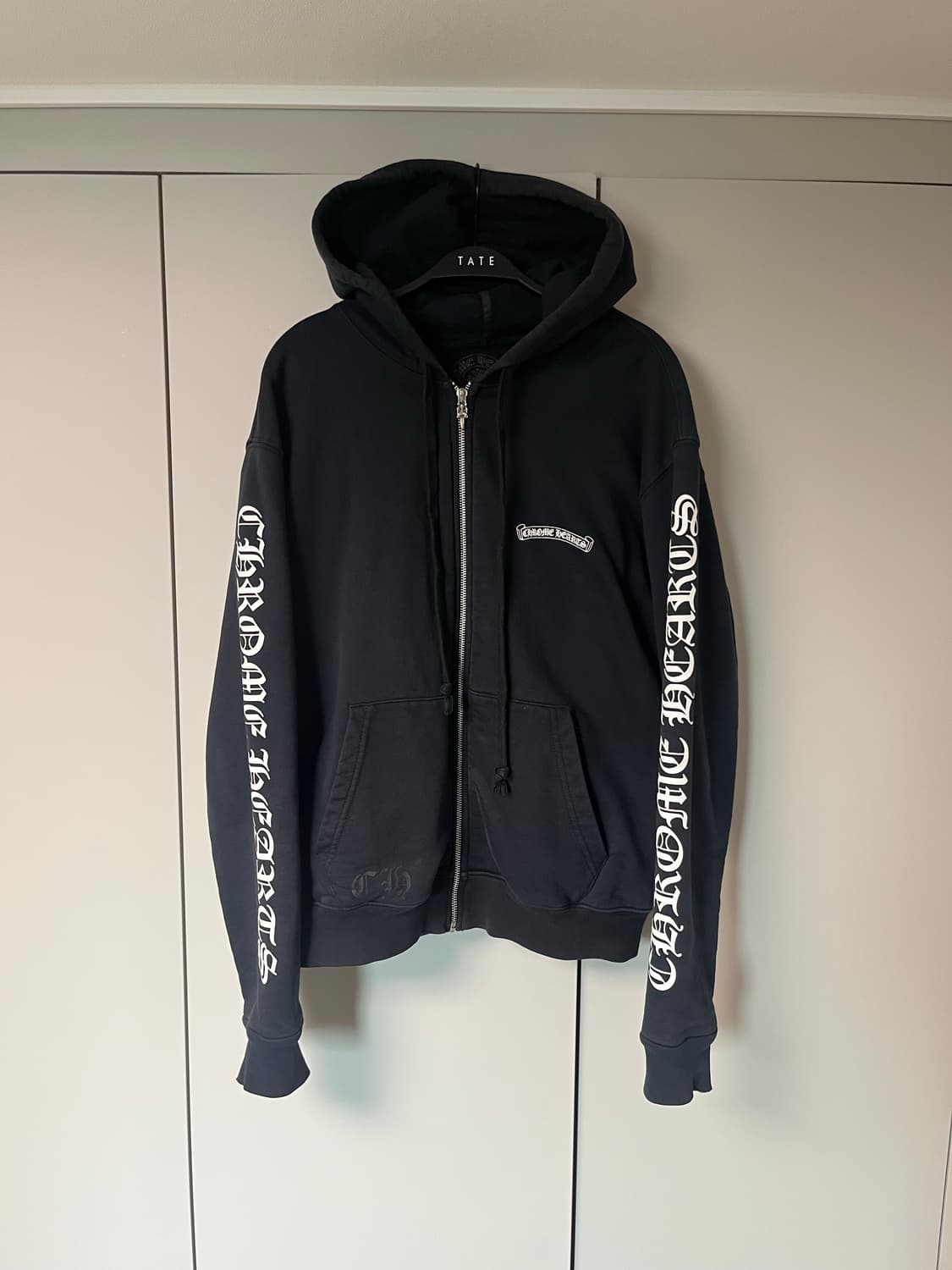 크롬하츠 스크롤로고 플리스 헤비웨스트 후드집업M  상품이미지1