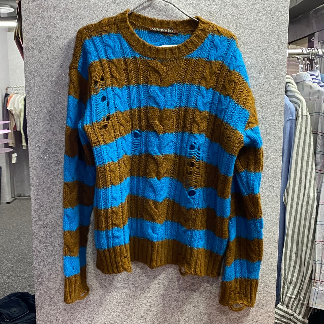 앤더슨벨 그런지 투톤 스트라이프 니트 B4497 상품이미지2