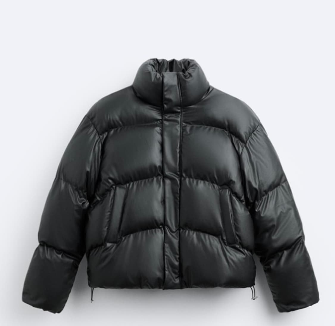 ZARA 자라 크롭핏 레더 패딩 상품이미지4