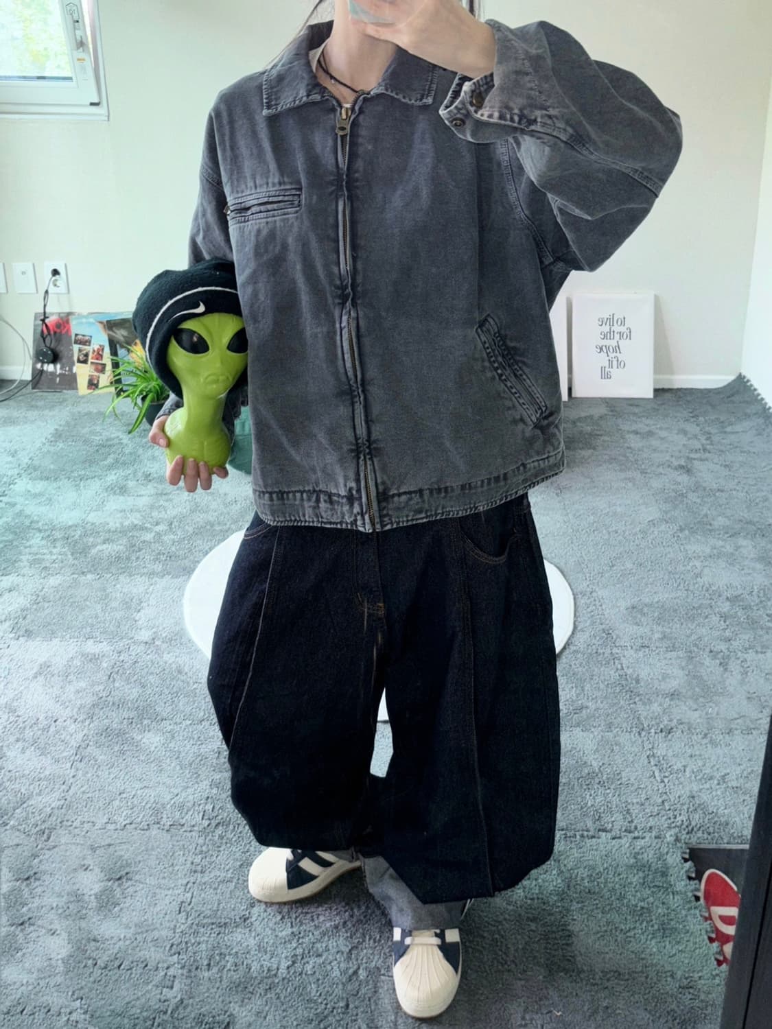 [unisex] 빈티지 디트로이트 워크웨어 자켓- washing gray 상품이미지4
