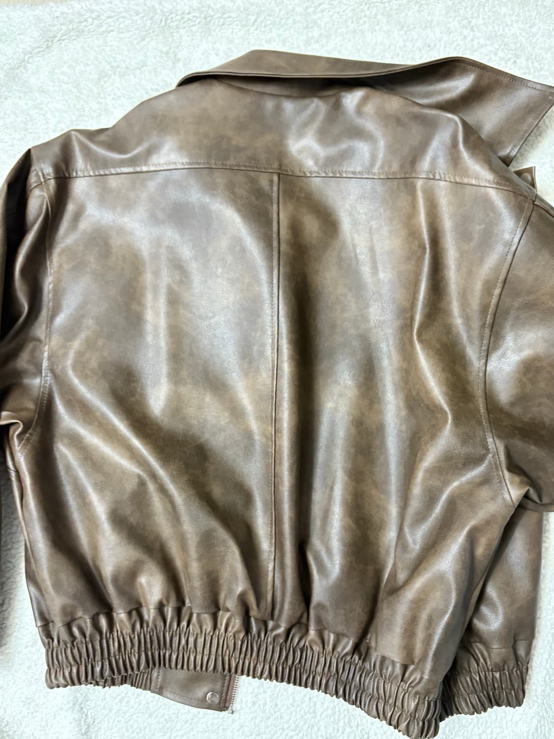 브라운 워싱 가죽자켓 상품이미지5