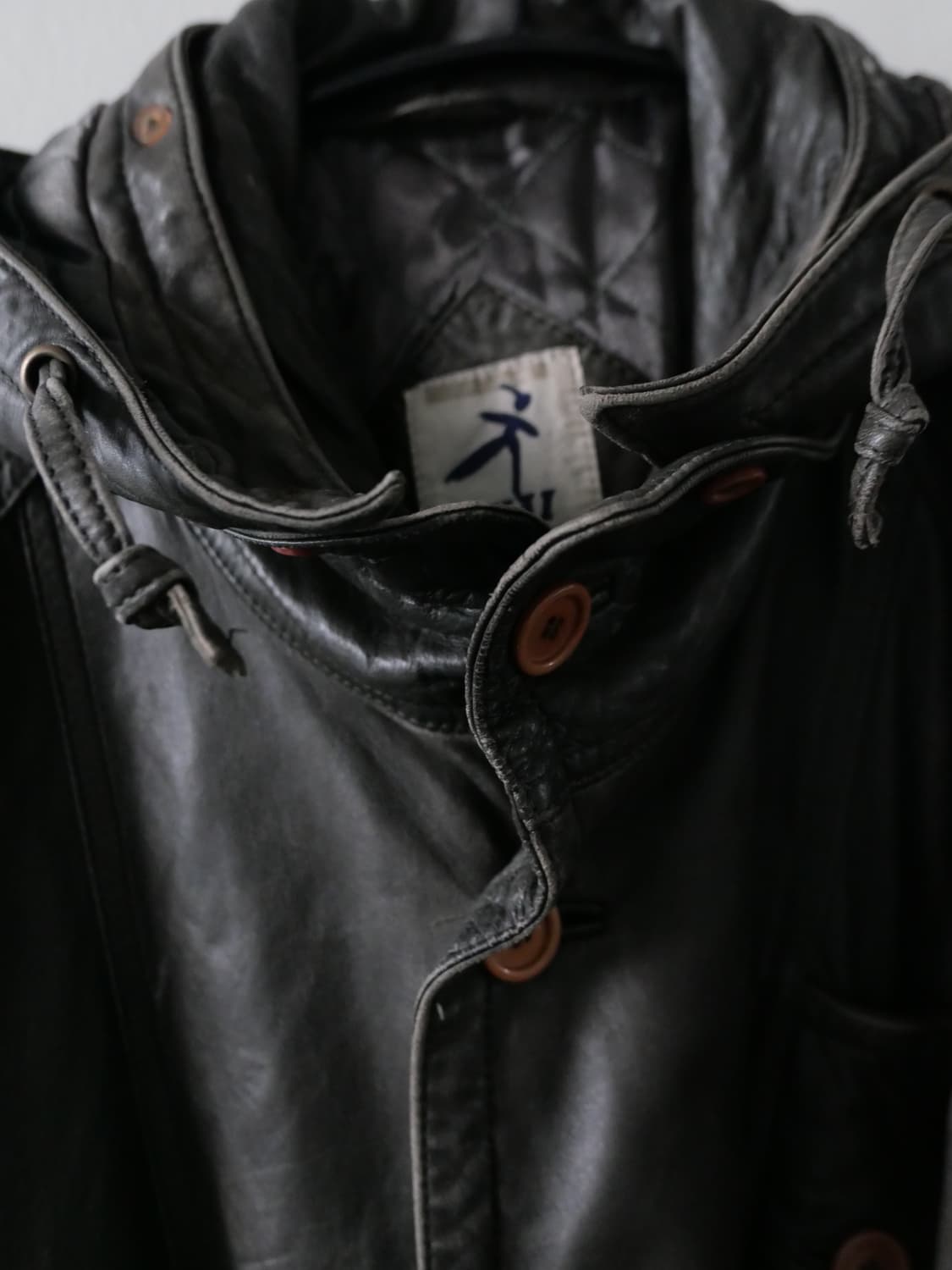 Hai issey miyake 90’s leather parka 상품이미지5