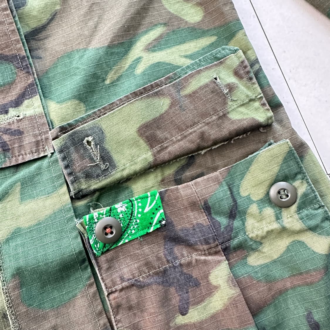 미군 69년 ERDL 우드랜드 정글자켓 M-L  상품이미지7