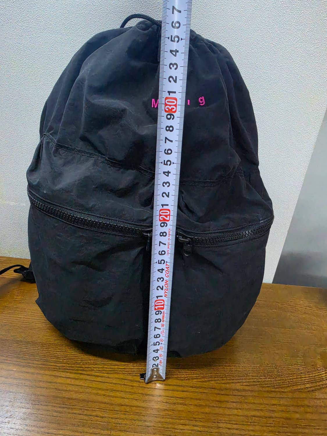 MMLG 블랙 드로우스트링 백팩 상품이미지2