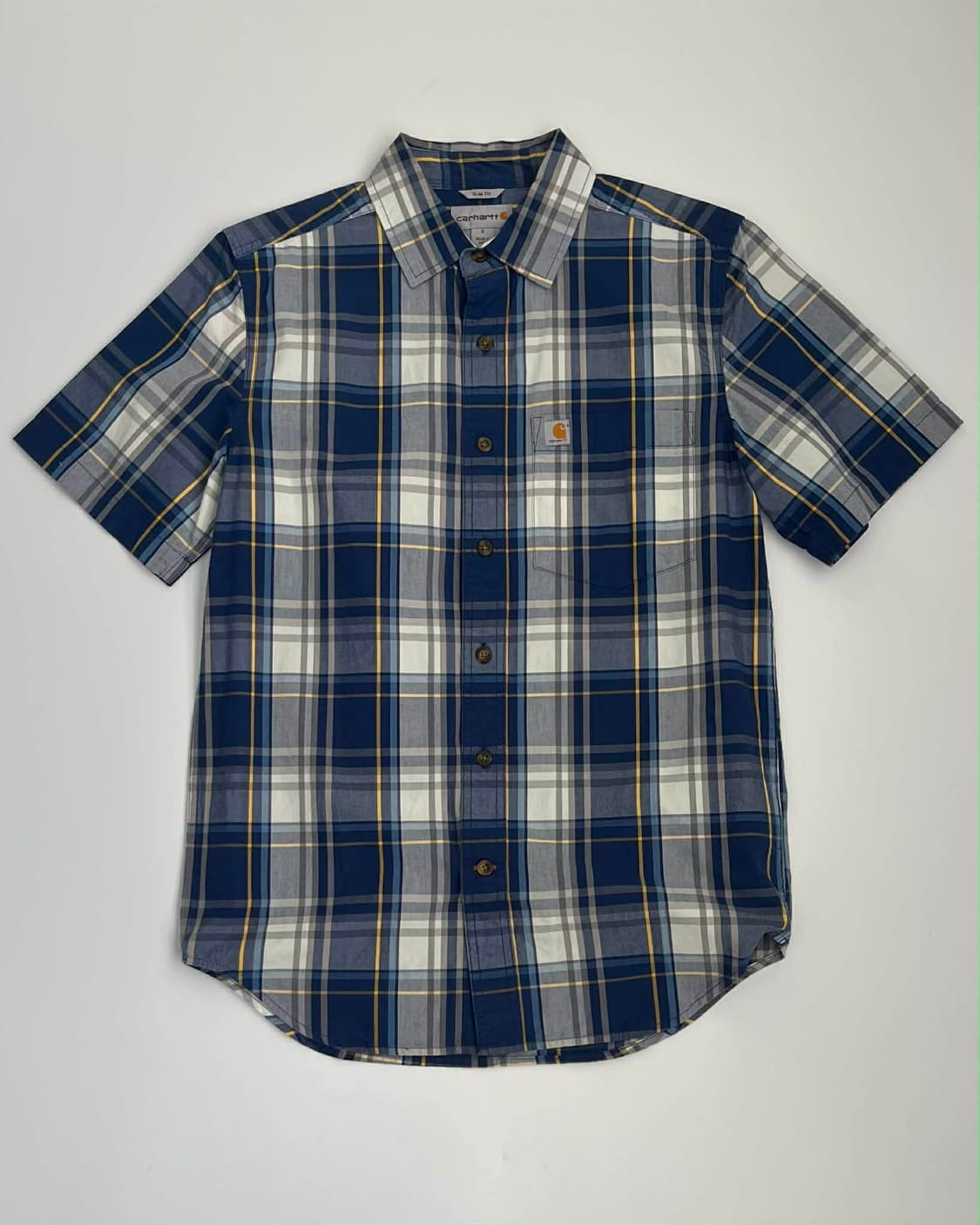 [S] 칼하트 에센셜 체크 반팔 하프 셔츠 상품이미지1